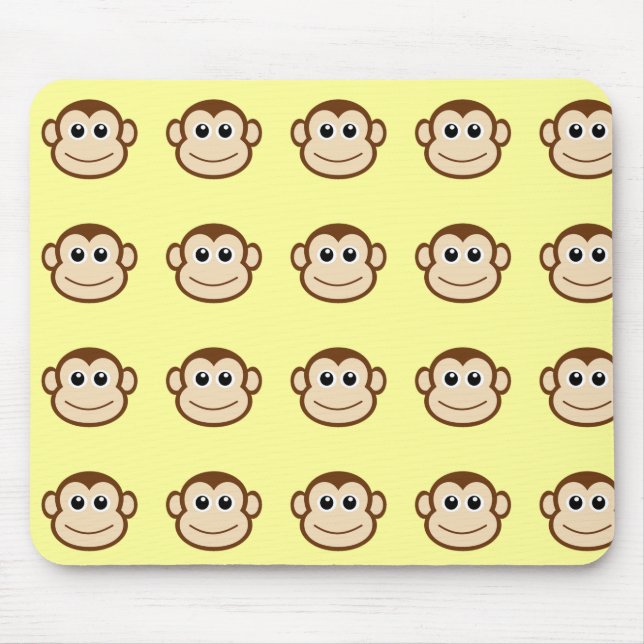 Monkey Ansikte Tecknad Musmatta (Framsidan)