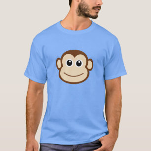 Monkey Ansikte Tecknad T-shirt