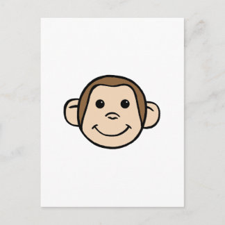 Monkey Ansikte Vykort