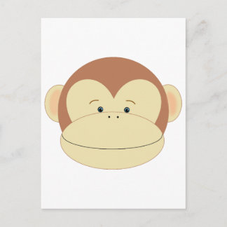 Monkey Ansikte Vykort