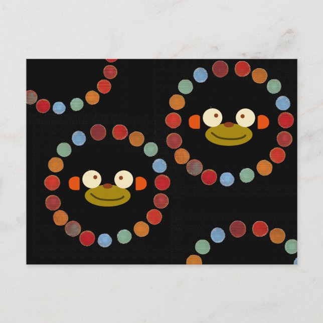 Monkey Ansikte! Vykort (Framsida)