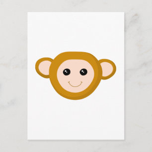 Monkey Ansikte Vykort