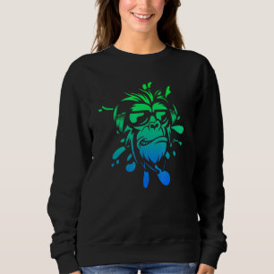 Monkey-apa med D.J.-hörlurar och solglasögon-ID T Shirt