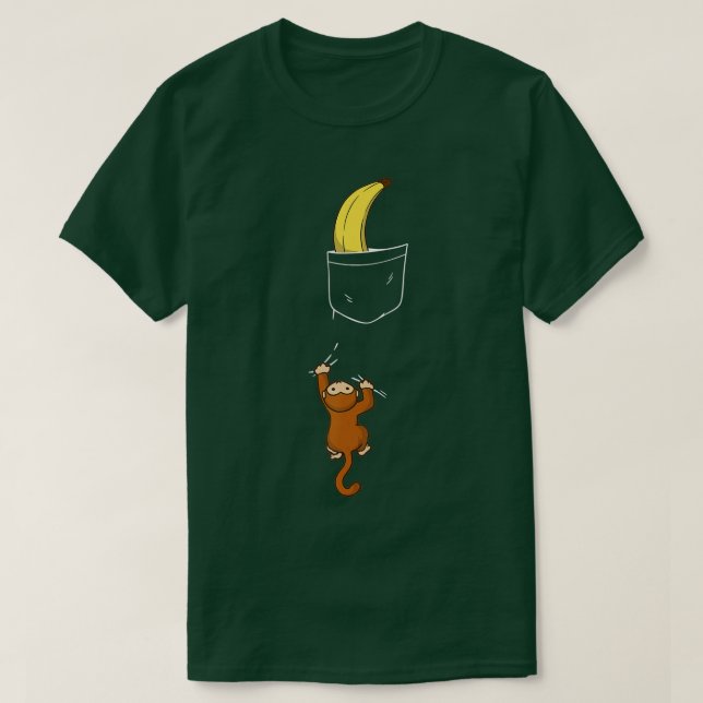 Monkey Ape Chimpanzee Orangutan Pocket  T Shirt (Design framsida)