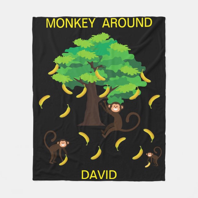 "Monkey Around" Fleecefilt (Framsidan)
