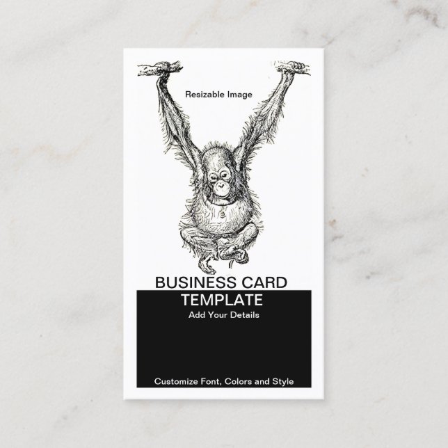 Monkey Around Young Ape Visitkort (Framsida)