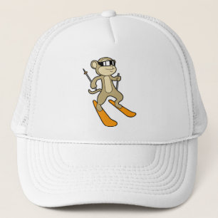 Monkey as Skier med Ski Keps