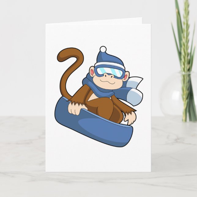 Monkey as Snowboarder with Sonowboard.PNG Kort (Framsida)