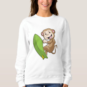 Monkey as Surfer med Surfboard T Shirt