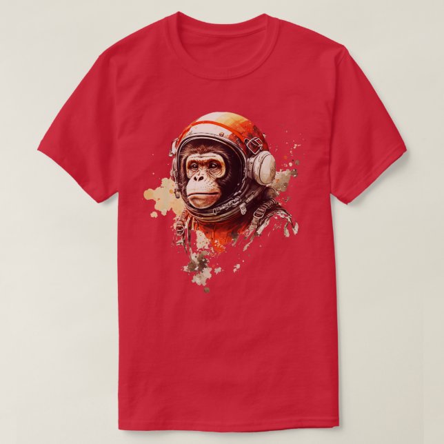 Monkey Astronaut 4 T Shirt (Design framsida)