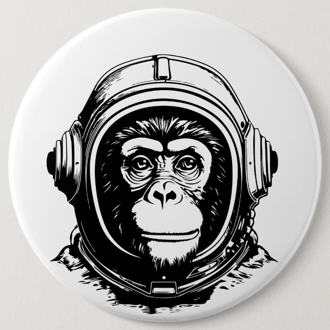 Monkey Astronaut Knapp (Framsida)