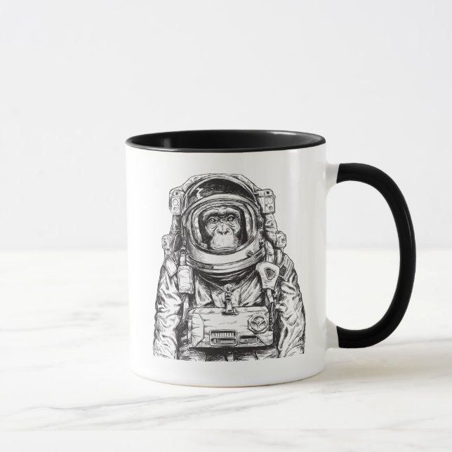 Monkey Astronaut Mugg (Höger)