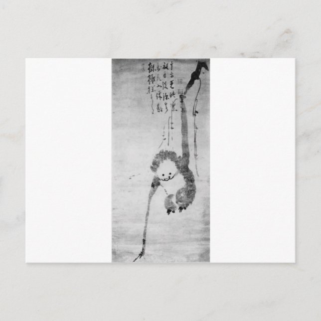 Monkey av Hakuin Ekaku Vykort (Framsida)