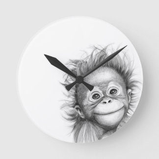 Monkey - Baby Orang outan 2016 G-121 Rund Klocka