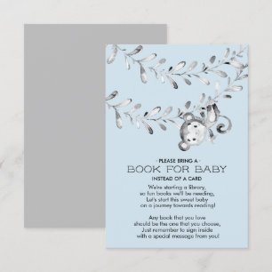 Monkey Baby Shower Bok för Baby-kort Inbjudningar