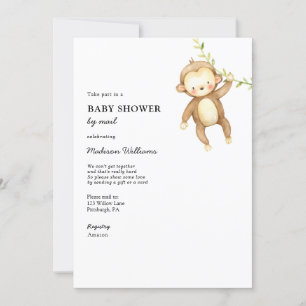 Monkey Baby Shower by Mail Inbjudningar