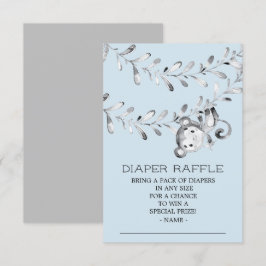 Monkey Baby Shower Diaper Raffle Biljett Inbjudningar