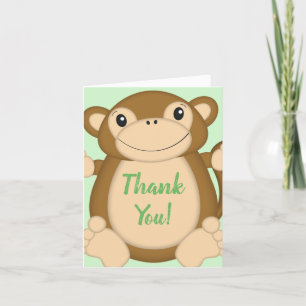 Monkey Baby Shower Jungle Tack Kort