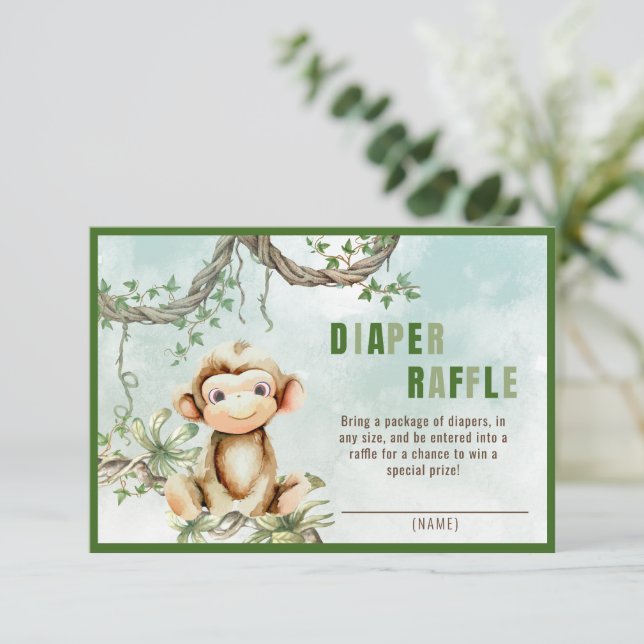 Monkey Baby Shower - kort för fickhylsa (Stående Fram)