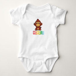 Monkey Baby Trikå Bodysuit T Shirt