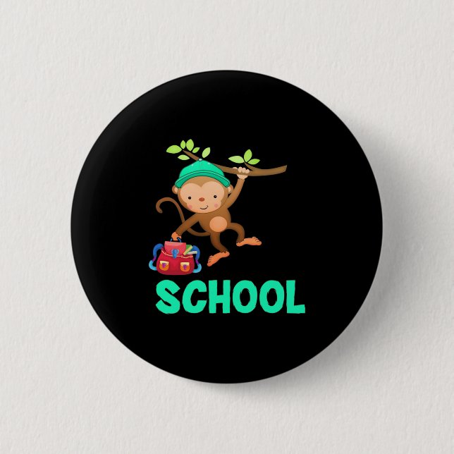 Monkey Back to school Knapp (Framsida)