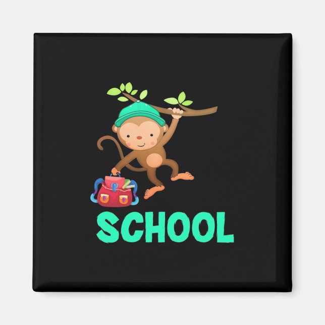 Monkey Back to school Magnet (Framsidan)
