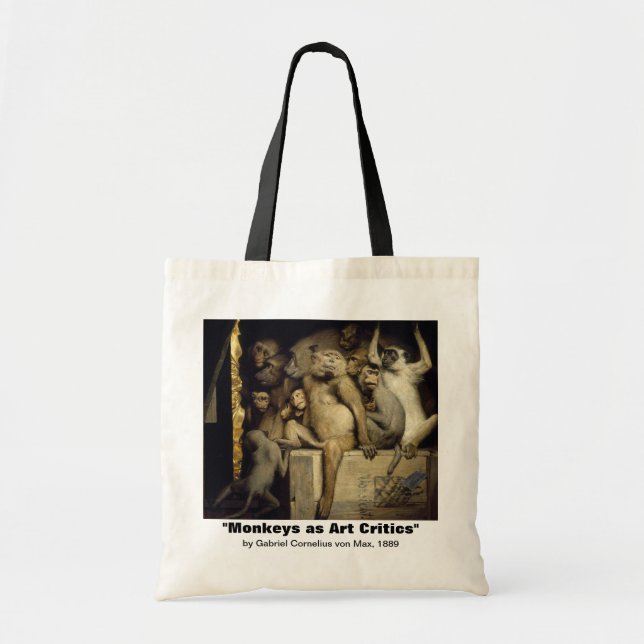 Monkey Bag: Monkey Art Critics Tygkasse (Framsidan)