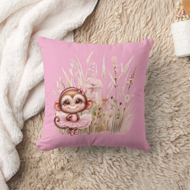 Monkey Ballerina Kudde (Filt)