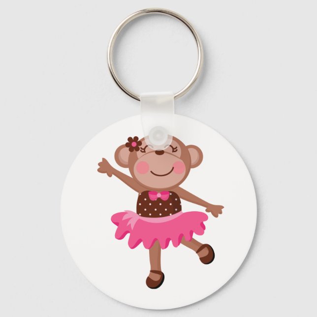 Monkey Ballerina Nyckelring (Framsida)