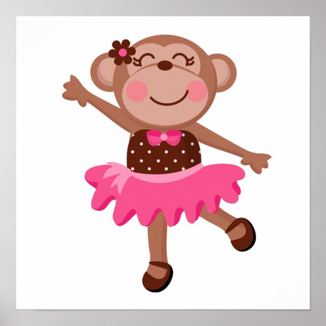 Monkey Ballerina Poster (Framsidan)