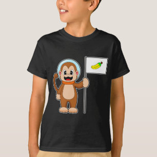 Monkey Banana Astronaut Space T Shirt