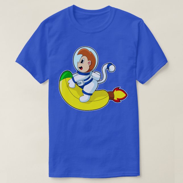 Monkey Banana Astronaut T Shirt (Design framsida)