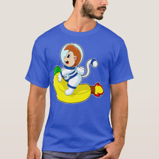 Monkey Banana Astronaut T Shirt