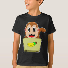 Monkey Banana bärbar dator T Shirt