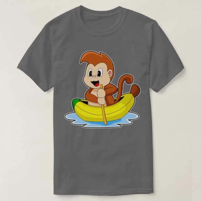 Monkey Banana Boat T Shirt (Design framsida)