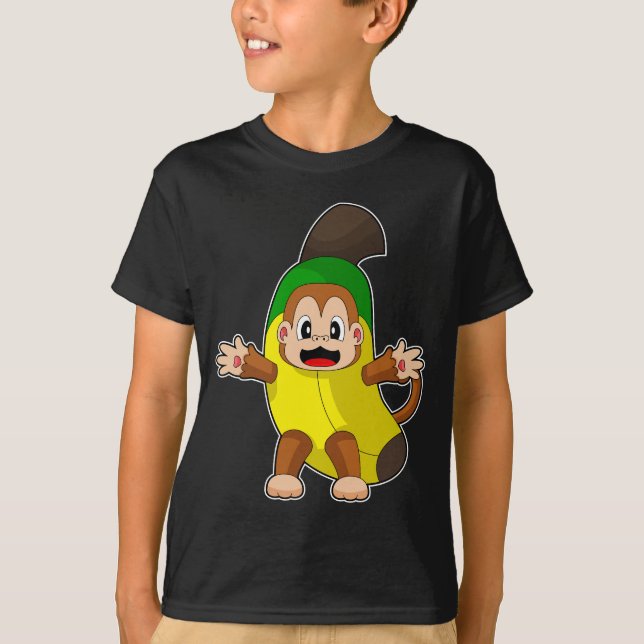 Monkey Banana Costume T Shirt (Framsida)