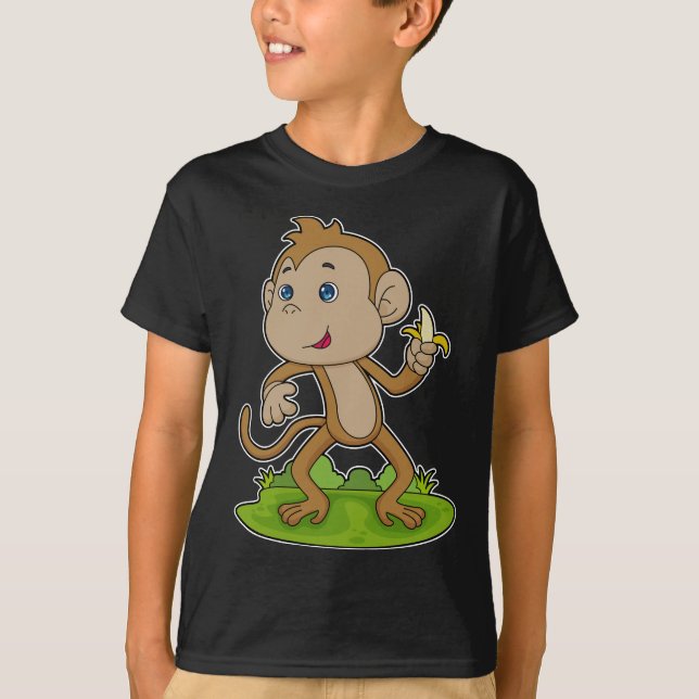 Monkey Banana Fruit T Shirt (Framsida)
