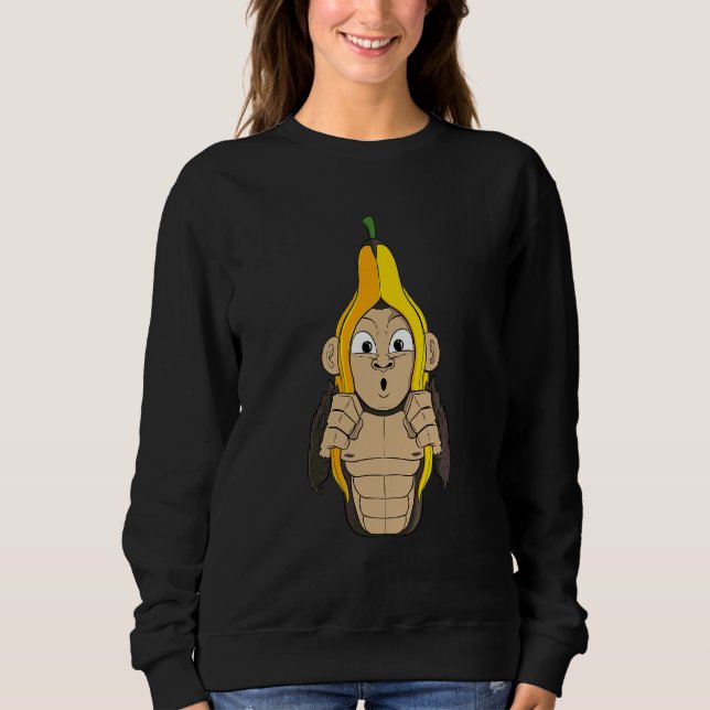 Monkey Banana Humor T Shirt (Framsida)