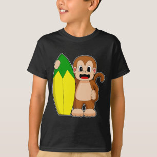 Monkey Banana Surfing T Shirt