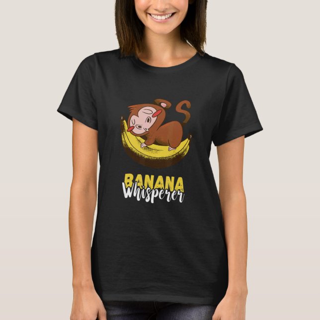 Monkey Banana Whisperer Sleep Vegetarians Summer F T Shirt (Framsida)
