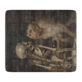 Monkey before a Skeleton (av Gabriel von Max)