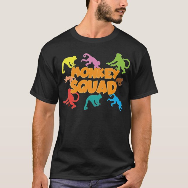 Monkey best kompis-tränare skämtar -  t shirt (Framsida)