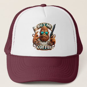 Monkey beväpnad med koffein köper en kaffe åt mig keps