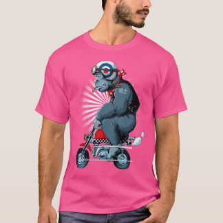 Monkey Bike Gorilla Tecknad Motorcykel Design T Shirt