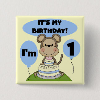 Monkey Birthday Boy 1 Knapp