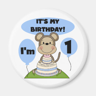Monkey Birthday Boy 1 Magnet