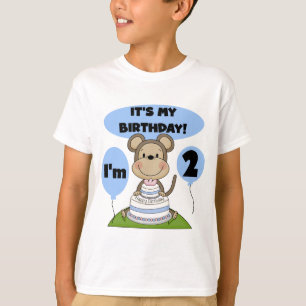 Monkey Birthday Boy 2nd Tshirts och Gifts