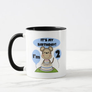 Monkey Birthday Boy 2nd Tshirts och Gifts Mugg
