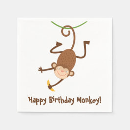 Monkey Birthday Napkins Pappersservett