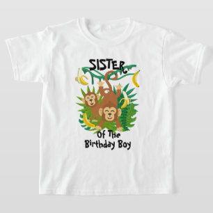 Monkey Birthday Shirt Sister Monkey Birthday T Shirt